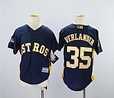 Youth Astros 35 Justin Verlander Navy 2018 Gold Program Cool Base Stitched Baseball Jerseys,baseball caps,new era cap wholesale,wholesale hats